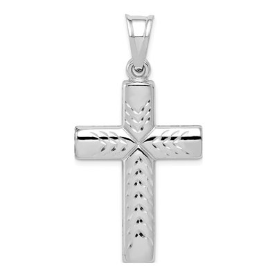 Sterling Silver Hollow Crucifix Pendant – view 4