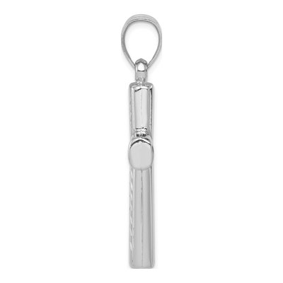 Sterling Silver Diamond-Cut Cross Pendant – view 3