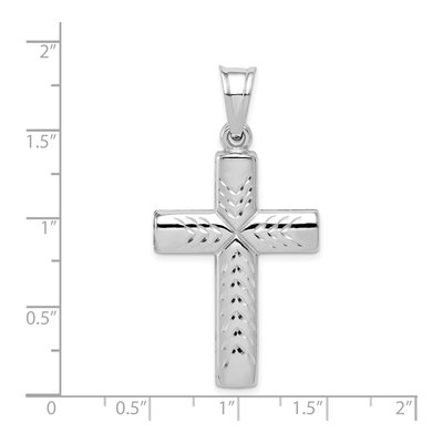 Sterling Silver Diamond-Cut Cross Pendant – view 5