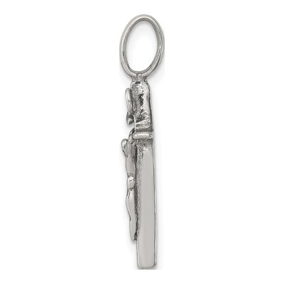 Sterling Silver Antiqued INRI Crucifix Pendant – view 3