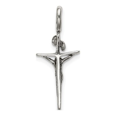 Sterling Silver Antiqued INRI Crucifix Pendant – view 5