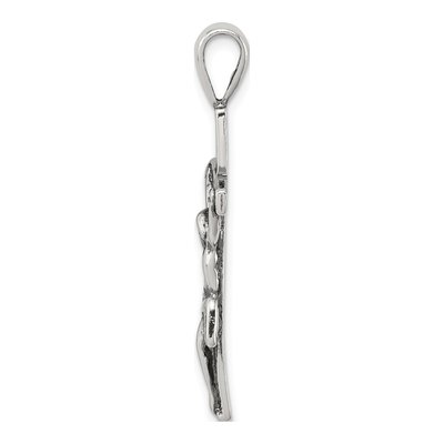 Sterling Silver Antiqued Crucifix Pendant – view 3