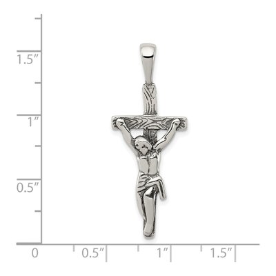 Sterling Silver Antiqued Crucifix Pendant – view 4