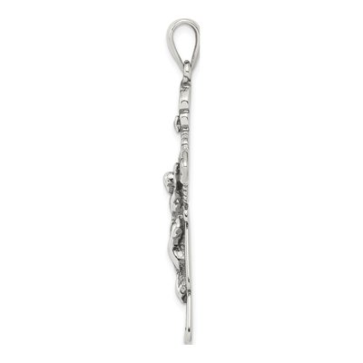 Sterling Silver Antiqued Iona Crucifix Pendant – view 3