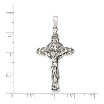 Sterling Silver Antiqued Iona Crucifix Pendant – view 4