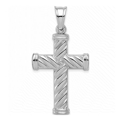 Sterling Silver Hollow Latin Cross Pendant – view 4
