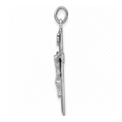 Sterling Silver INRI Crucifix Pendant – view 3