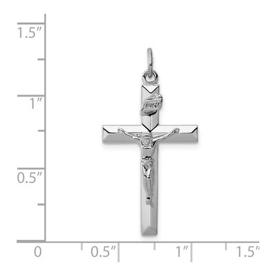 Sterling Silver INRI Crucifix Pendant – view 5