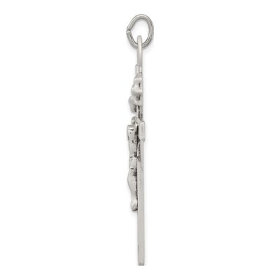 Sterling Silver Antiqued Crucifix Pendant – view 3