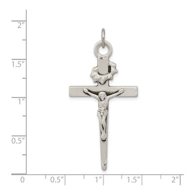 Sterling Silver Antiqued Crucifix Pendant – view 4
