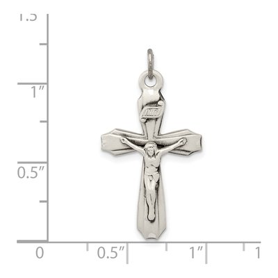 Sterling Silver INRI Crucifix Pendant – view 4
