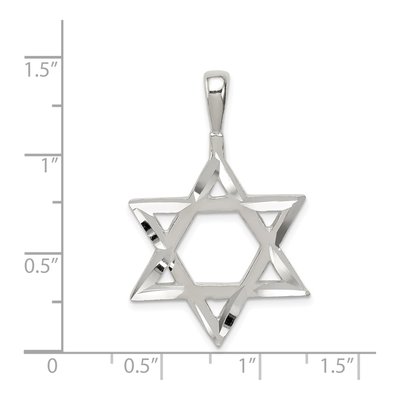 Sterling Silver Star of David Pendant – view 4