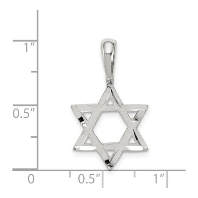 Sterling Silver Star of David Pendant – view 4