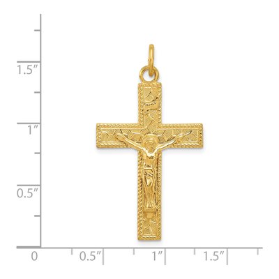 Gold-Plated Sterling Silver INRI Crucifix Pendant – view 4