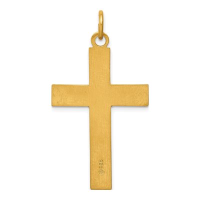 Gold-Plated Sterling Silver INRI Crucifix Pendant – view 5