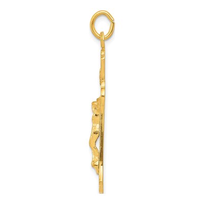 Gold-Plated Sterling Silver INRI Crucifix Pendant – view 3