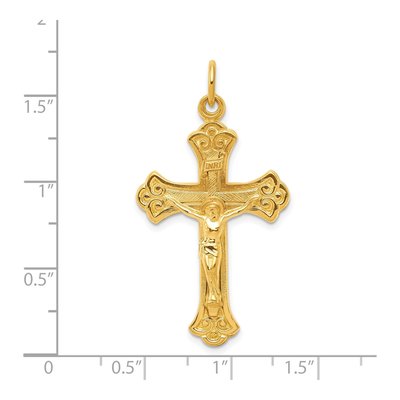 Gold-Plated Sterling Silver INRI Crucifix Pendant – view 4