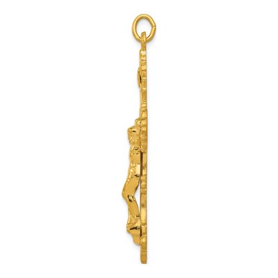 Gold-Plated Sterling Silver INRI Crucifix Pendant – view 3