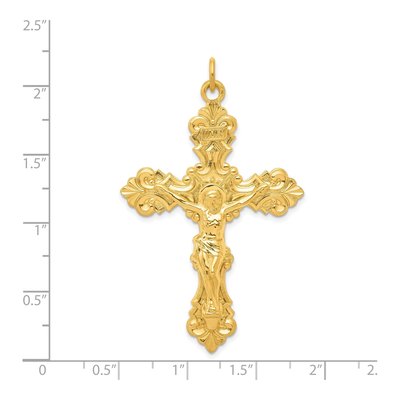 Gold-Plated Sterling Silver INRI Crucifix Pendant – view 4