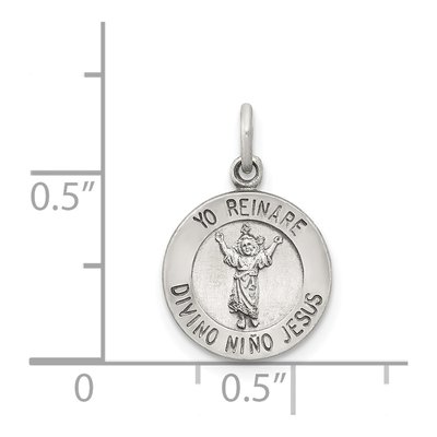 Sterling Silver Divino Nino Medal Pendant – view 4