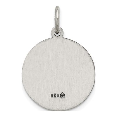 Sterling Silver Antiqued Holy Trinity Medal Pendant – view 5