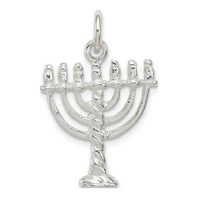 Sterling Silver Menorah Pendant