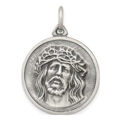 Sterling Silver Ecce Homo Medal Pendant