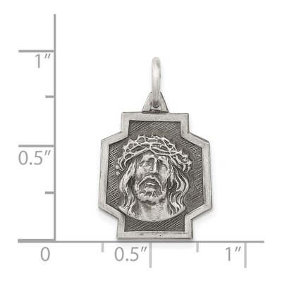 Sterling Silver Antiqued Ecce Homo Pendant – view 4