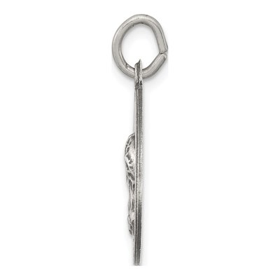 Sterling Silver Antiqued Jesus Have Mercy Medal Pendant – view 3