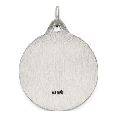 Sterling Silver Antiqued Jesus Medal Pendant – view 5