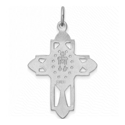 Sterling Silver Miraculous Medal Cross Pendant – view 5