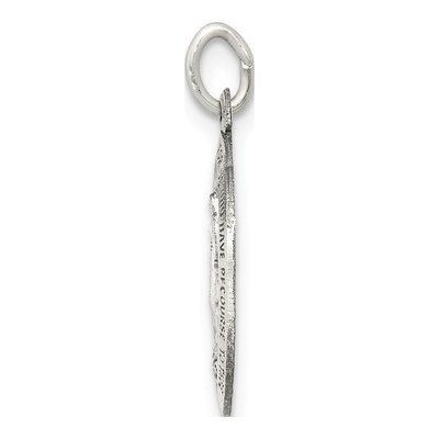 Sterling Silver Antiqued Miraculous Medal Pendant – view 3