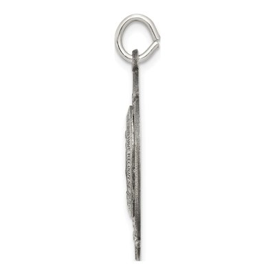 Sterling Silver Antiqued Miraculous Medal Pendant – view 3