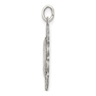 Sterling Silver Antiqued Miraculous Medal Pendant – view 3