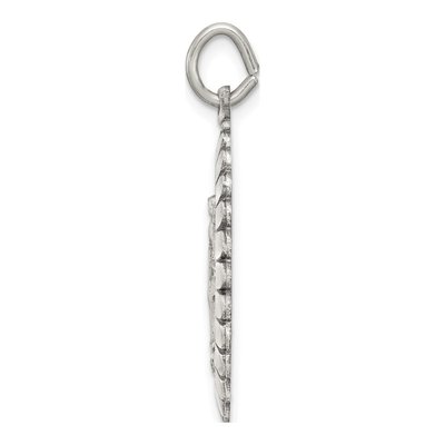 Sterling Silver Antiqued Miraculous Medal Pendant – view 3