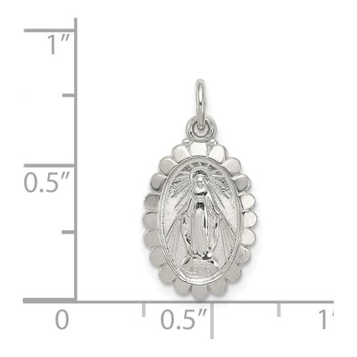 Sterling Silver Miraculous Medal Pendant – view 4
