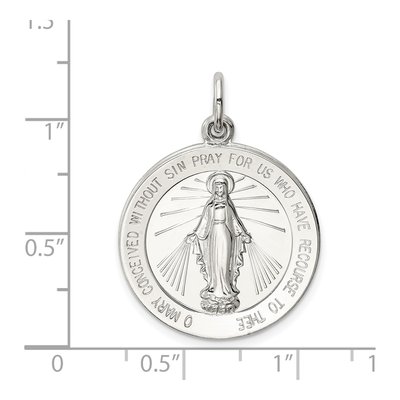 Sterling Silver Miraculous Medal Pendant – view 5