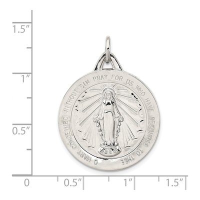 Sterling Silver Miraculous Medal Pendant – view 4