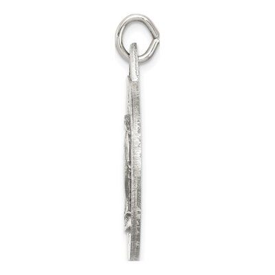Sterling Silver Antiqued Miraculous Medal Pendant – view 3