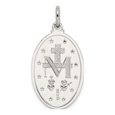 Sterling Silver Miraculous Medal Pendant – view 5