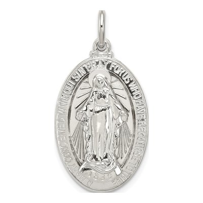 Sterling Silver Miraculous Medal Pendant