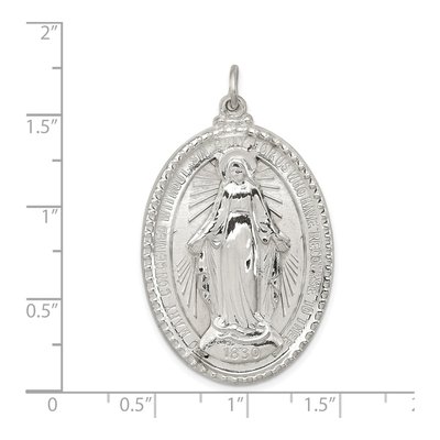 Sterling Silver Miraculous Medal Pendant – view 4