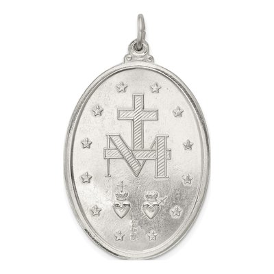 Sterling Silver Miraculous Medal Pendant – view 5