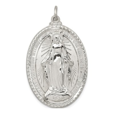 Sterling Silver Miraculous Medal Pendant