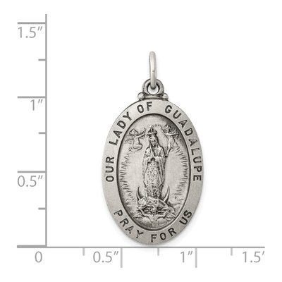 Sterling Silver Our of Guadalupe Medal Pendant – view 4
