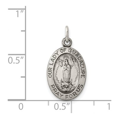 Sterling Silver Antiqued Our of Guadalupe Medal Pendant – view 4