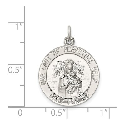 Sterling Silver Our of Perpetual Help Medal Pendant – view 4