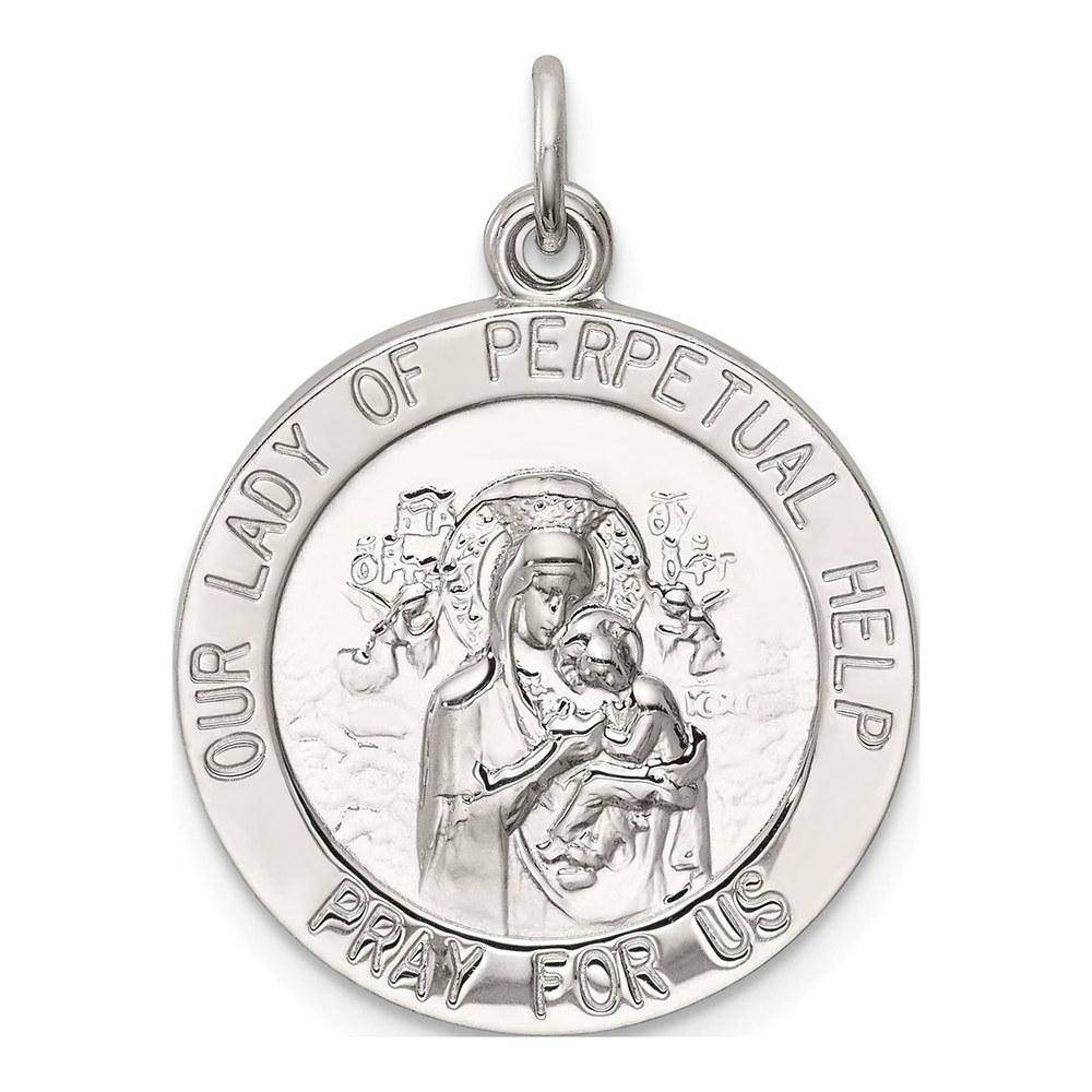 Sterling Silver Our of Perpetual Help Medal Pendant