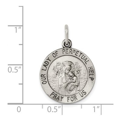 Sterling Silver Our of Perpetual Help Medal Pendant – view 4