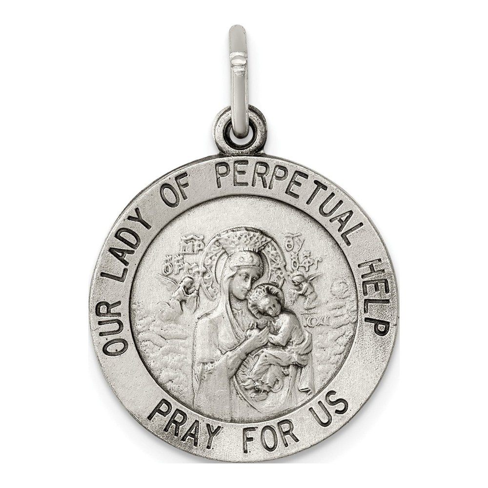 Sterling Silver Our of Perpetual Help Medal Pendant